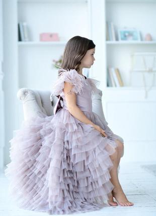 Пышное детское нарядное  платье мисси, со шлейфом4 фото