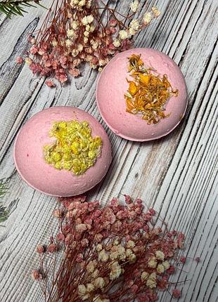 Бомбочки для ванни з ароматом манго і сухоцвітом
