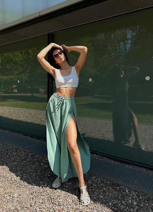 Трендовые невесомые брюки с разрезами🌸