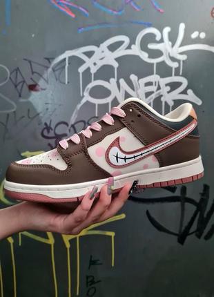 Женские кроссовки nike dunk low sweet tooth custom6 фото