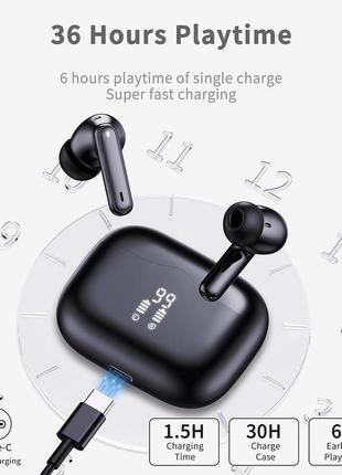Беспроводные наушники, наушники беспроводные наушники bluetooth 5.3, беспроводные наушники с микрофоном, 36h2 фото