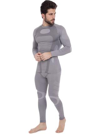 Термобелье мужское  l, xl цвет серый zelart / спортивное повседневное зимнее термобелье