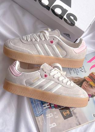 Adidas samba customer grey pink женские кроссовки адидас кампус кожаные