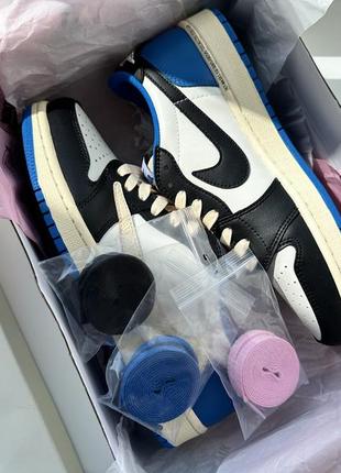 Кросівки я nike air jordan 1 low retro fragment design x travis scott dm7866-140