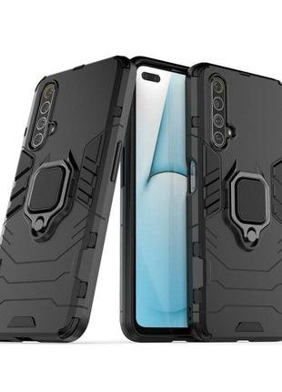Чехол fiji ring для realme x3 / x3 superzoom бронированный бампер с кольцом черный