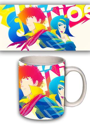 Чашка белая аниме ковбой бибоп cowboy bebop (z1462)