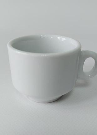 Чашка кофейная керамическая белая без блюдца для кофе надежда в уп 12 штук d 6 cm h 4,5 cm 80 мл forkopt