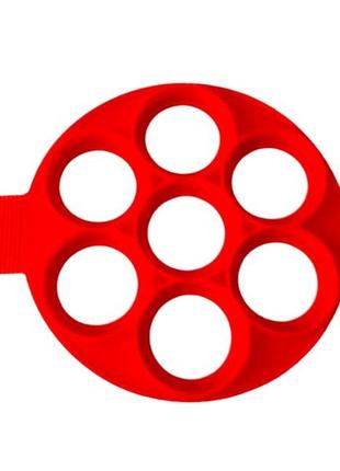 Форма силіконова для оладок формочка для омлету яєчні та сирників 7 порцій d 23 cm l 40 cm forkopt