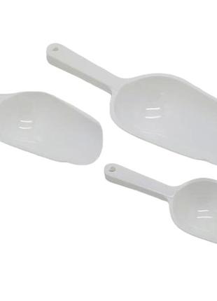 Набор совочков пластиковых для круп и сыпучих продуктов 3 штуки l 15,5/19/22 cm forkopt
