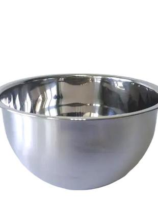 Миска кухонна з нержавіючої сталі глибока матова d 17,5 cm h 9,5 cm 1,3 літра для їдальні нержавіюча сталь