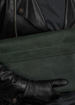 Кожаный чехол для macbook caseus зеленый