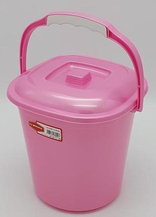 Ведро квадратное пластиковое пищевое с крышкой №1 3050 senyayla plastik 21*21 cm h 21...