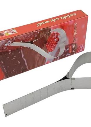 Форма для випічки фігурна розсувна серце форма для складання торта з нержавійки 16 - 30 cm forkopt