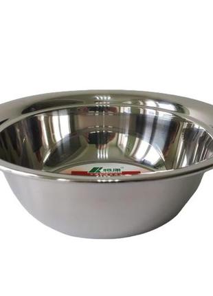 Миска кухонная из нержавеющей стали глубокая d 24 cm h 8 cm 1,7 литра для столовой нержавейка forkopt