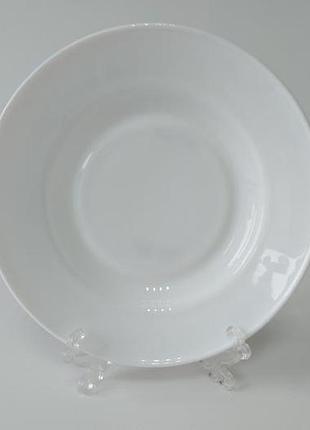 Тарелка глубокая столовая стеклокерамика белая для супа миска для первых блюд в уп 6 шт 350 мл forkopt