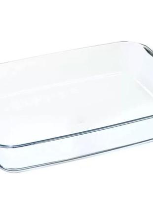 Стеклянный жаропрочный противень деко для выпечки в духовке 30*20cm 2,5л forkopt второй сорт