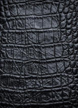 Чохол карман зі шкіри крокодила crocodille ручної роботи | чорний5 фото