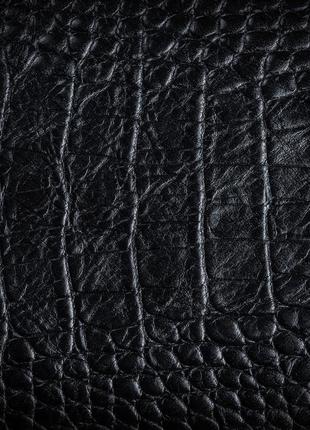 Чохол карман зі шкіри крокодила crocodille ручної роботи | чорний4 фото