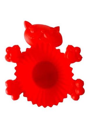 Форма силіконова кондитерська для випічки кексів котик 8,5*5,5 cm forkopt