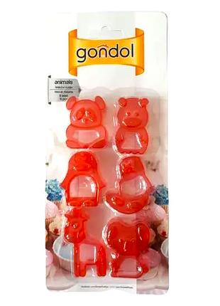 Пластикова форма для випікання печива та пряників тварини вирубка каттер для печива в наборі 6 шт forkopt