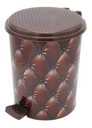 Ведро для мусора с педалью мусорное ведро с крышкой №3 рисунок №366 elif d 27 cm h 33 cm 17 литров forkopt