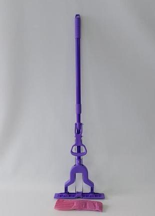 Швабра телескопическая для мытья полов с отжимом бабочка пластиковая l 125 cm forkopt