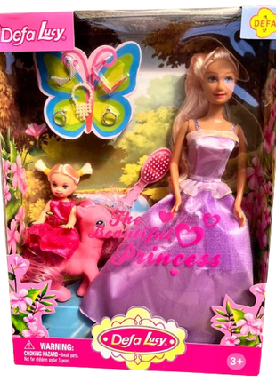 Набір лялька з донькою та поні defa (8077)