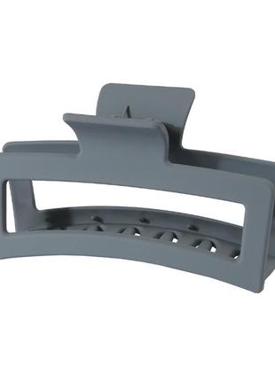 Краб заколка для волос lara 13 см матовый серый