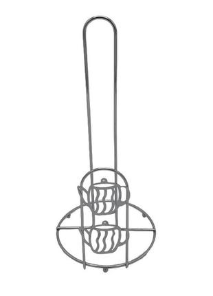 Підставка для рулону паперового рушника вертикальна тримач настільний нержавійка під рушник h 28 cm
