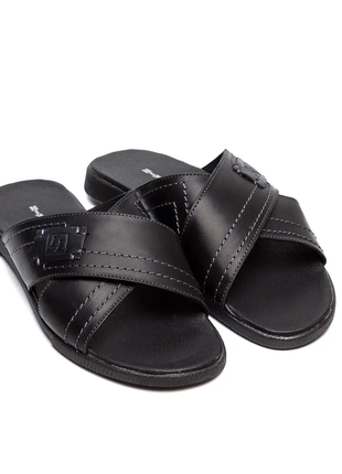 Чоловічі літні шкіряні шльопанці високої якості весна літо босоніжки сандалії