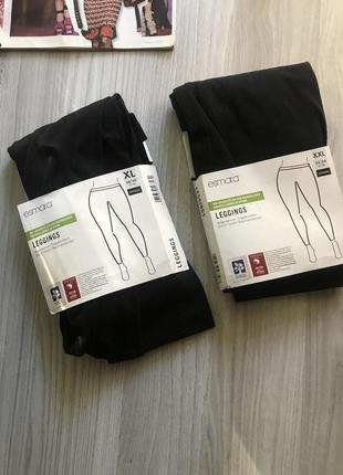 Эсмара! женские трикотажные чёрные леггинсы германия, xl 54/56наш, xxl 58/62наш