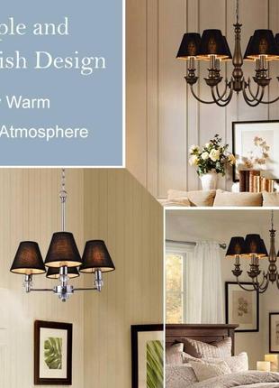 Абажуры для люстр из натурального льна, клипса для e12