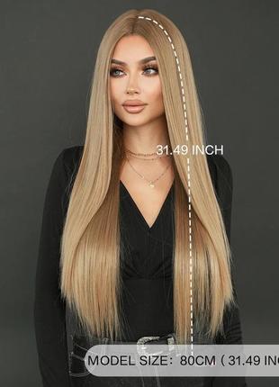 Парик теплый блонд🔝парик блонд без челки