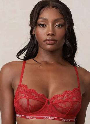 Красный сетевой бюстгальтер lounge 70c