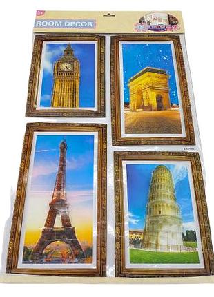 Наклейки интерьерные для декора стен комнаты фоторамка forkopt