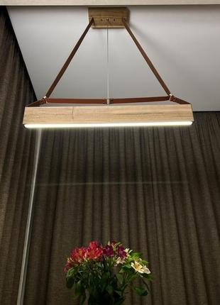Деревянный loft  светильник подвесной с пультом4 фото