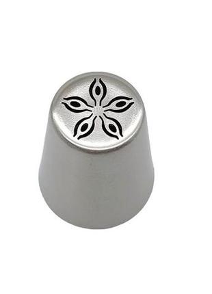 Насадка кондитерська для крему та прикрашання тортів велика малайзійська лілія №41 d 3,8 / 2,5 cm h 4,2 cm