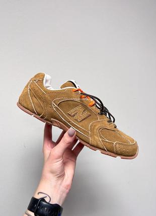 Крутейшие женские и мужские кроссовки коллаборация miu miu x new balance 530 cinnamon brown коричневые