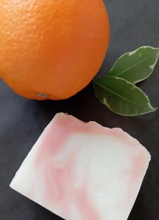 Натуральное мыло с нуля. сладкий апельсин шелковое.1 фото