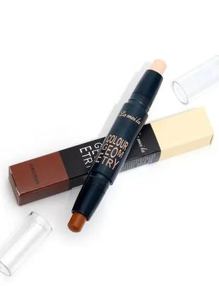 Карандаш для контуринга лица двухсторонний 2 в 1 lameila colour geomety contouring...