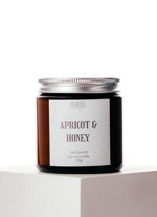 Соевая свеча apricot & honey в янтарной баночке