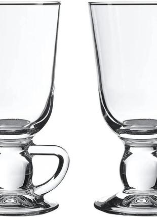 Набор кружек бокалов стеклянных для ирландского кофе 44109 pasabahce irish coffee 2 штуки 280 мл forkopt