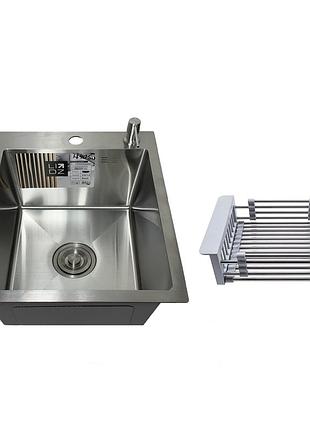 Мийка кухона lidz 40*50 (см) дозатор+сифон+кошик