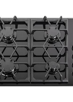 Варочная поверхность газовая на стекле weilor gg 634 bl