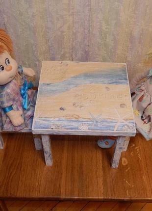 Столик и стульчики для кукол