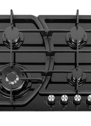 Варочная поверхность газовая на стекле weilor gg w 644 bl