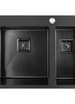 Мойка кухонная нержавеющая сталь weilor filigran wrc db6950 graphit