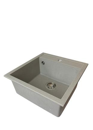 Кухона мийка vector front 42*50 см світло-сіра