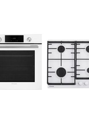 Духовой шкаф эклектический perfelli diamond 6d10n bianco и варочная поверхность на металле perfelli hgm 61427