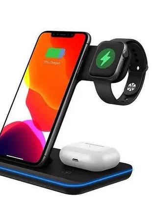 Бездротовий зарядний пристрій для fast wireless charger z5a 3in1 2.0a